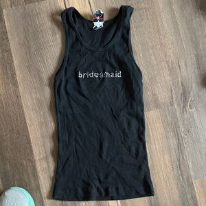 Black Bridesmaid Tank Top (babydoll fit)